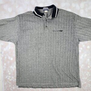 Cellular One Audiovox Vintage Grey Cotton Polo, Men's XXL